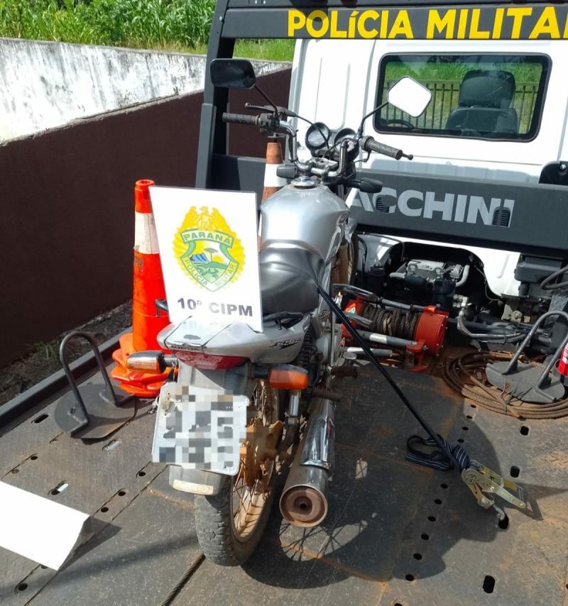 N. Laranjeiras: Motocicleta furtada Ã© recuperada no interior do municÃ­pio
