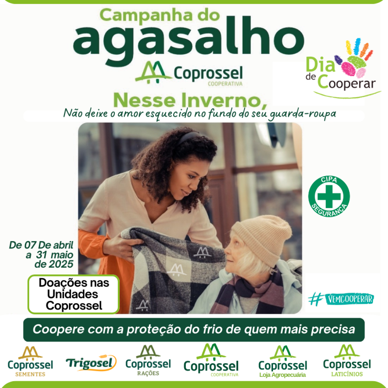 Unidades Coprossel jÃ¡ estÃ£o recebendo doaÃ§Ãµes para a Campanha do Agasalho 2025