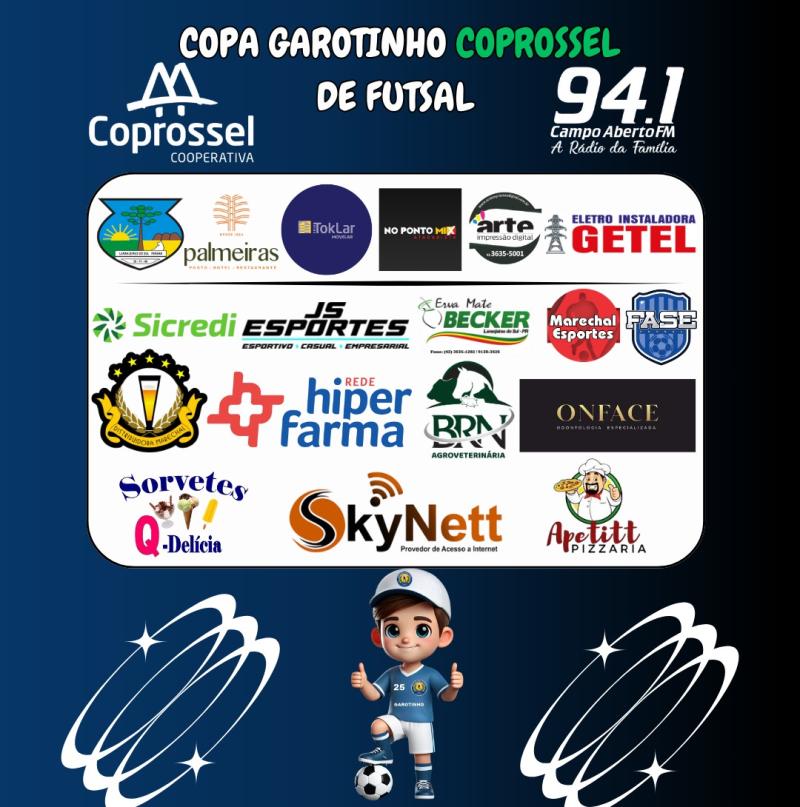 Definida a 1Âª rodada da Copa Garotinho/Coprossel de Futsal 2025 Masculino e Feminino Livre 