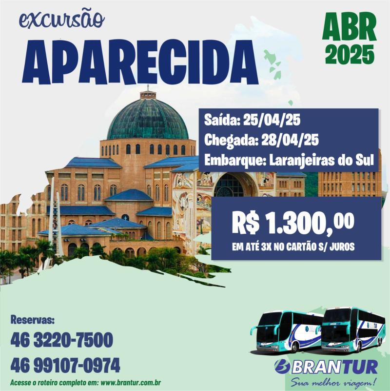 ExcursÃ£o para Aparecida do Norte â€“ SP