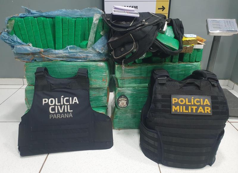 LS: PC e PM prendem em flagrante trÃªs traficantes com grande quantidade de drogas e arma