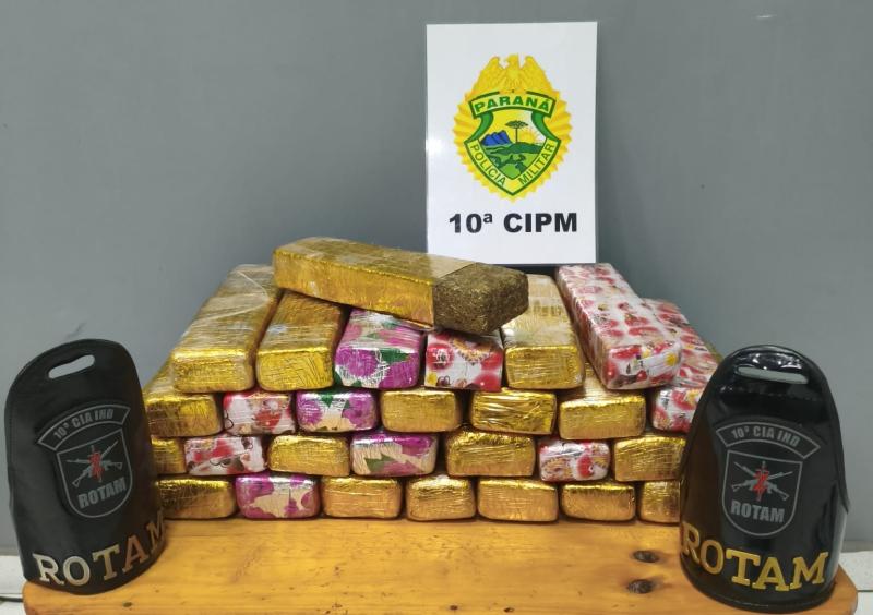 LS: PM apreende quase 26kg de maconha em ônibus na rodoviária municipal