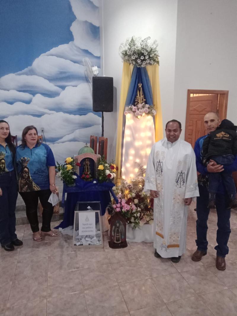 Romeiros participam em grande número na comunidade do Guaraí das festividades de Nossa Senhora Aparecida