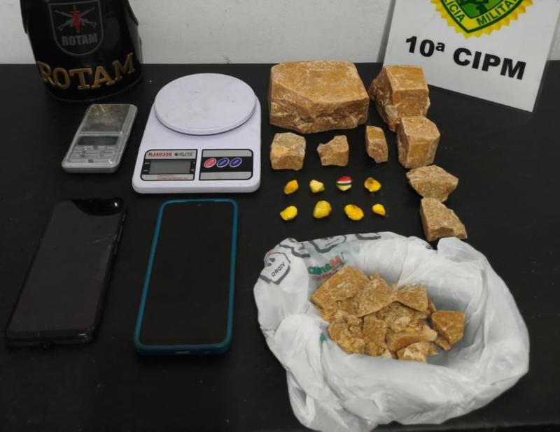 LS: Em duas abordagens, ROTAM apreende 01kg de crack e 34 buchas de cocaína