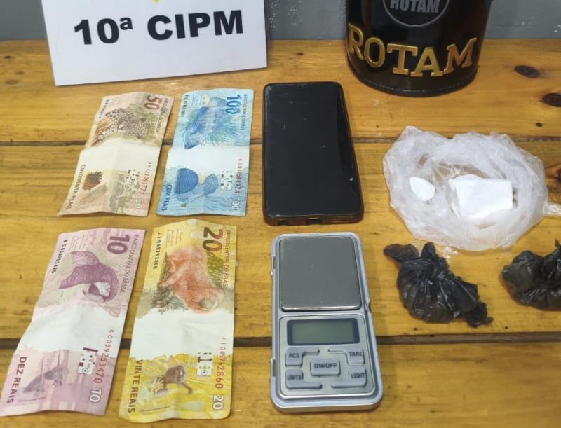 LS: PM prende homem com 59 gramas de cocaína na Linha das Torres