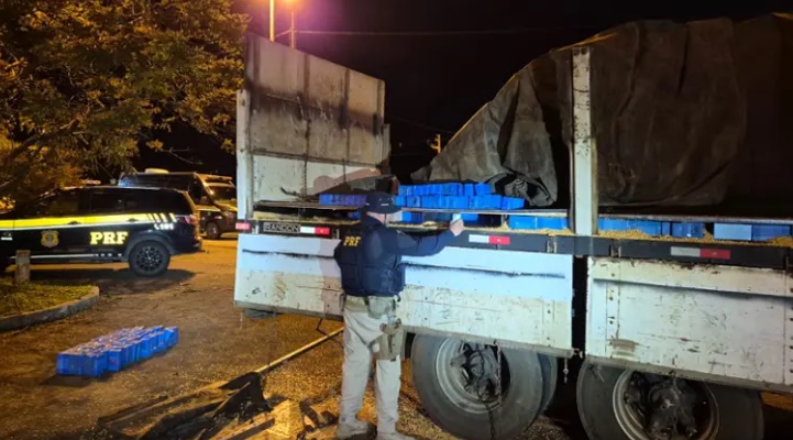 Laranjeirense é preso com carga de celulares escondida em fundo falso de caminhão na BR 116