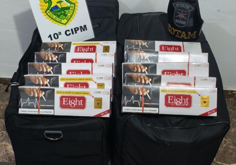 LS: PM apreende grande quantidade de cigarros contrabandeados na rodoviária municipal