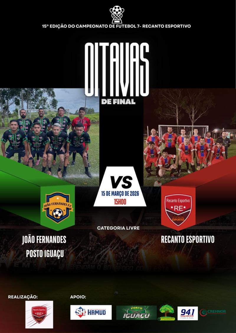 Definidos os duelos da 2ª fase do Campeonato de Futebol Sete do Recanto Esportivo 