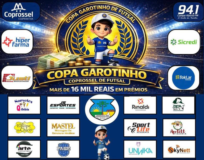 Vem aí a 4ª Copa Garotinho Coprossel de Futsal 