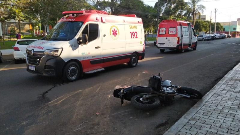 LS: Acidente envolvendo motocicleta e caminhonete deixa mulher gravemente ferida