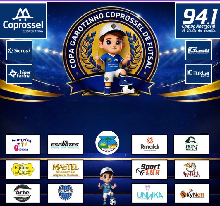 Confira o Agrupamento da 1ª fase da Copa Garotinho Coprossel de Futsal 2026 Adulto 