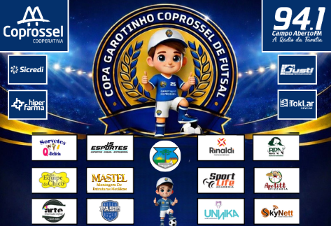 Confira o Agrupamento da 1ª fase da Copa Garotinho Coprossel de Futsal 2026 Adulto 