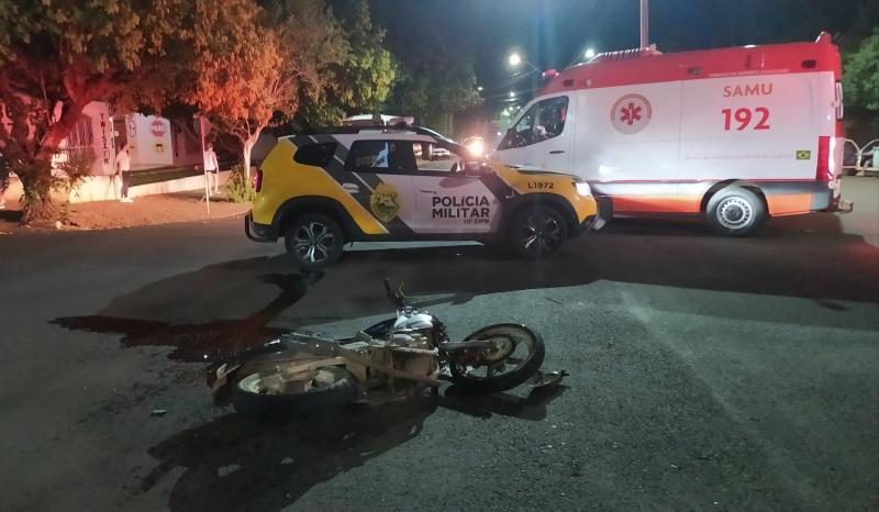 LS: Condutor e garupa sofrem ferimentos graves após colidir motocicleta em automóvel 