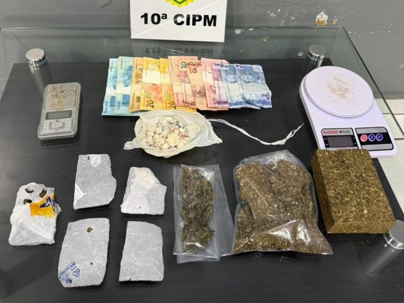 LS: PM estoura boca de fumo e apreende maconha, cocaína e balanças de precisão