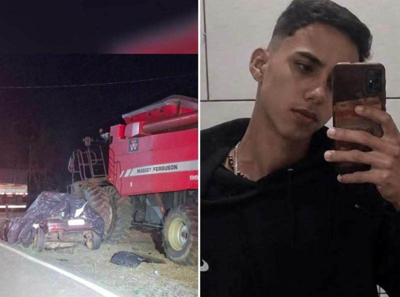 Palmital: Jovem morre após colidir veículo em colheitadeira na PR-456