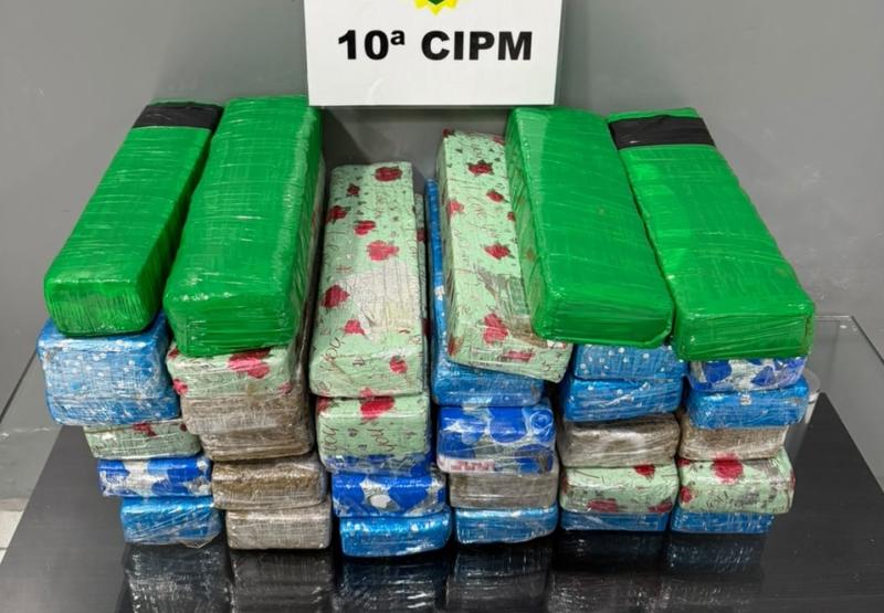 LS: Rotam apreende mais de 22kg de maconha na rodoviária municipal